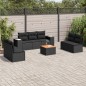 vidaXL 8-tlg. Garten-Sofagarnitur mit Kissen Schwarz Poly Rattan vidaXL 8-tlg. Garten-Sofagarnitur mit Kissen Schwarz Poly Rattan
