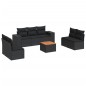 vidaXL 8-tlg. Garten-Sofagarnitur mit Kissen Schwarz Poly Rattan vidaXL 8-tlg. Garten-Sofagarnitur mit Kissen Schwarz Poly Rattan