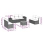 vidaXL 8-tlg. Garten-Sofagarnitur mit Kissen Schwarz Poly Rattan vidaXL 8-tlg. Garten-Sofagarnitur mit Kissen Schwarz Poly Rattan