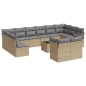 vidaXL 13-tlg. Garten-Sofagarnitur mit Kissen Beige Poly Rattan vidaXL 13-tlg. Garten-Sofagarnitur mit Kissen Beige Poly Rattan