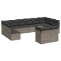 vidaXL 12-tlg. Garten-Sofagarnitur mit Kissen Grau Poly Rattan vidaXL 12-tlg. Garten-Sofagarnitur mit Kissen Grau Poly Rattan