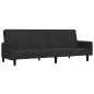 vidaXL Schlafsofa 2-Sitzer Schwarz Samt vidaXL Schlafsofa 2-Sitzer Schwarz Samt