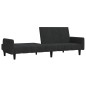 vidaXL Schlafsofa 2-Sitzer Schwarz Samt vidaXL Schlafsofa 2-Sitzer Schwarz Samt