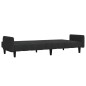 vidaXL Schlafsofa 2-Sitzer Schwarz Samt vidaXL Schlafsofa 2-Sitzer Schwarz Samt