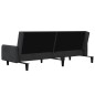 vidaXL Schlafsofa 2-Sitzer Schwarz Samt vidaXL Schlafsofa 2-Sitzer Schwarz Samt