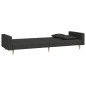 vidaXL Schlafsofa 2-Sitzer mit 2 Kissen Schwarz Stoff vidaXL Schlafsofa 2-Sitzer mit 2 Kissen Schwarz Stoff