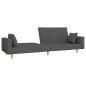 vidaXL Schlafsofa 2-Sitzer mit 2 Kissen Dunkelgrau Stoff vidaXL Schlafsofa 2-Sitzer mit 2 Kissen Dunkelgrau Stoff
