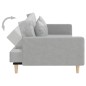 vidaXL Schlafsofa 2-Sitzer mit 2 Kissen Hellgrau Stoff vidaXL Schlafsofa 2-Sitzer mit 2 Kissen Hellgrau Stoff