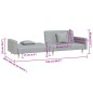 vidaXL Schlafsofa 2-Sitzer mit 2 Kissen Hellgrau Stoff vidaXL Schlafsofa 2-Sitzer mit 2 Kissen Hellgrau Stoff