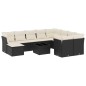 vidaXL 11-tlg. Garten-Sofagarnitur mit Kissen Schwarz Poly Rattan vidaXL 11-tlg. Garten-Sofagarnitur mit Kissen Schwarz Poly Rattan