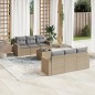 vidaXL 7-tlg. Garten-Sofagarnitur mit Kissen Beige Poly Rattan vidaXL 7-tlg. Garten-Sofagarnitur mit Kissen Beige Poly Rattan