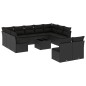 vidaXL 12-tlg. Garten-Sofagarnitur mit Kissen Schwarz Poly Rattan vidaXL 12-tlg. Garten-Sofagarnitur mit Kissen Schwarz Poly Rattan