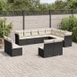 vidaXL 12-tlg. Garten-Sofagarnitur mit Kissen Schwarz Poly Rattan vidaXL 12-tlg. Garten-Sofagarnitur mit Kissen Schwarz Poly Rattan
