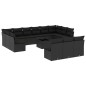vidaXL 14-tlg. Garten-Sofagarnitur mit Kissen Schwarz Poly Rattan vidaXL 14-tlg. Garten-Sofagarnitur mit Kissen Schwarz Poly Rattan