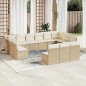 vidaXL 13-tlg. Garten-Sofagarnitur mit Kissen Beige Poly Rattan vidaXL 13-tlg. Garten-Sofagarnitur mit Kissen Beige Poly Rattan