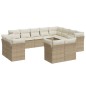 vidaXL 12-tlg. Garten-Sofagarnitur mit Kissen Beige Poly Rattan vidaXL 12-tlg. Garten-Sofagarnitur mit Kissen Beige Poly Rattan