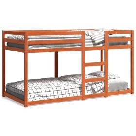 vidaXL Etagenbett Wachsbraun 75x190 cm Massivholz Kiefer