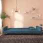 vidaXL Schlafsofa 2-Sitzer mit 2 Kissen Blau Samt vidaXL Schlafsofa 2-Sitzer mit 2 Kissen Blau Samt