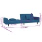 vidaXL Schlafsofa 2-Sitzer mit 2 Kissen Blau Samt vidaXL Schlafsofa 2-Sitzer mit 2 Kissen Blau Samt