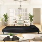 vidaXL Schlafsofa 2-Sitzer mit 2 Kissen Schwarz Samt vidaXL Schlafsofa 2-Sitzer mit 2 Kissen Schwarz Samt