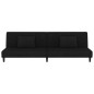 vidaXL Schlafsofa 2-Sitzer mit 2 Kissen Schwarz Samt vidaXL Schlafsofa 2-Sitzer mit 2 Kissen Schwarz Samt