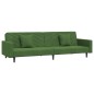 vidaXL Schlafsofa 2-Sitzer mit 2 Kissen Dunkelgrün Samt vidaXL Schlafsofa 2-Sitzer mit 2 Kissen Dunkelgrün Samt