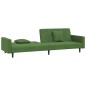 vidaXL Schlafsofa 2-Sitzer mit 2 Kissen Dunkelgrün Samt vidaXL Schlafsofa 2-Sitzer mit 2 Kissen Dunkelgrün Samt