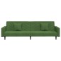 vidaXL Schlafsofa 2-Sitzer mit 2 Kissen Dunkelgrün Samt vidaXL Schlafsofa 2-Sitzer mit 2 Kissen Dunkelgrün Samt