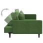 vidaXL Schlafsofa 2-Sitzer mit 2 Kissen Dunkelgrün Samt vidaXL Schlafsofa 2-Sitzer mit 2 Kissen Dunkelgrün Samt