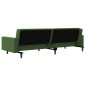 vidaXL Schlafsofa 2-Sitzer mit 2 Kissen Dunkelgrün Samt vidaXL Schlafsofa 2-Sitzer mit 2 Kissen Dunkelgrün Samt