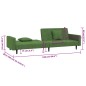 vidaXL Schlafsofa 2-Sitzer mit 2 Kissen Dunkelgrün Samt vidaXL Schlafsofa 2-Sitzer mit 2 Kissen Dunkelgrün Samt