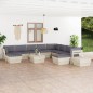 12-tlg. Garten-Sofagarnitur aus Paletten mit Kissen Fichtenholz 12-tlg. Garten-Sofagarnitur aus Paletten mit Kissen Fichtenholz
