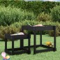 vidaXL Sand-Spieltische 2 Stk. Schwarz Massivholz Kiefer vidaXL Sand-Spieltische 2 Stk. Schwarz Massivholz Kiefer