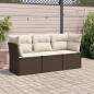 vidaXL 3-tlg. Garten-Sofagarnitur mit Kissen Braun Poly Rattan vidaXL 3-tlg. Garten-Sofagarnitur mit Kissen Braun Poly Rattan