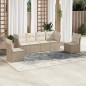 vidaXL 6-tlg. Garten-Sofagarnitur mit Kissen Beige Poly Rattan vidaXL 6-tlg. Garten-Sofagarnitur mit Kissen Beige Poly Rattan