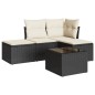 vidaXL 5-tlg. Garten-Sofagarnitur mit Kissen Schwarz Poly Rattan vidaXL 5-tlg. Garten-Sofagarnitur mit Kissen Schwarz Poly Rattan