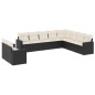 vidaXL 10-tlg. Garten-Sofagarnitur mit Kissen Schwarz Poly Rattan vidaXL 10-tlg. Garten-Sofagarnitur mit Kissen Schwarz Poly Rattan