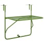 vidaXL Balkontisch Grün 60x40 cm Stahl vidaXL Balkontisch Grün 60x40 cm Stahl