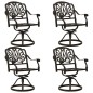 vidaXL 5-tlg. Bistro-Set Aluminiumguss Bronzen vidaXL 5-tlg. Bistro-Set Aluminiumguss Bronzen