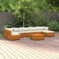 vidaXL 8-tlg. Garten-Lounge-Set mit Kissen Massivholz Akazie vidaXL 8-tlg. Garten-Lounge-Set mit Kissen Massivholz Akazie