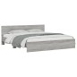 vidaXL Bettgestell mit Kopfteil Grau Sonoma 200x200 cm vidaXL Bettgestell mit Kopfteil Grau Sonoma 200x200 cm