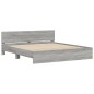 vidaXL Bettgestell mit Kopfteil Grau Sonoma 200x200 cm vidaXL Bettgestell mit Kopfteil Grau Sonoma 200x200 cm