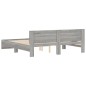 vidaXL Bettgestell mit Kopfteil Grau Sonoma 200x200 cm vidaXL Bettgestell mit Kopfteil Grau Sonoma 200x200 cm