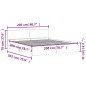 vidaXL Bettgestell mit Kopfteil Grau Sonoma 200x200 cm vidaXL Bettgestell mit Kopfteil Grau Sonoma 200x200 cm