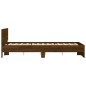 vidaXL Bettgestell mit Kopfteil Braun Eiche-Optik 135x190 cm vidaXL Bettgestell mit Kopfteil Braun Eiche-Optik 135x190 cm