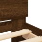 vidaXL Bettgestell mit Kopfteil Braun Eiche-Optik 135x190 cm vidaXL Bettgestell mit Kopfteil Braun Eiche-Optik 135x190 cm