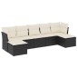 vidaXL 7-tlg. Garten-Sofagarnitur mit Kissen Schwarz Poly Rattan vidaXL 7-tlg. Garten-Sofagarnitur mit Kissen Schwarz Poly Rattan