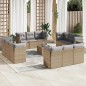 vidaXL 13-tlg. Garten-Sofagarnitur mit Kissen Beige Poly Rattan vidaXL 13-tlg. Garten-Sofagarnitur mit Kissen Beige Poly Rattan