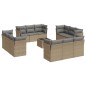vidaXL 13-tlg. Garten-Sofagarnitur mit Kissen Beige Poly Rattan vidaXL 13-tlg. Garten-Sofagarnitur mit Kissen Beige Poly Rattan