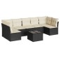 vidaXL 8-tlg. Garten-Sofagarnitur mit Kissen Schwarz Poly Rattan vidaXL 8-tlg. Garten-Sofagarnitur mit Kissen Schwarz Poly Rattan
